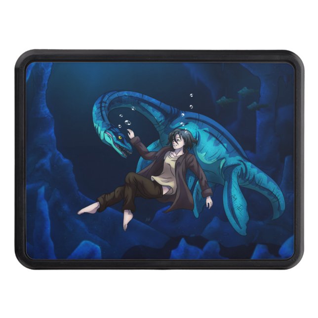 Underwater with a Plesiosaurus Hitch Cover (Front)