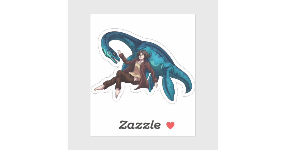Underwater with a Plesiosaurus Sticker | Zazzle