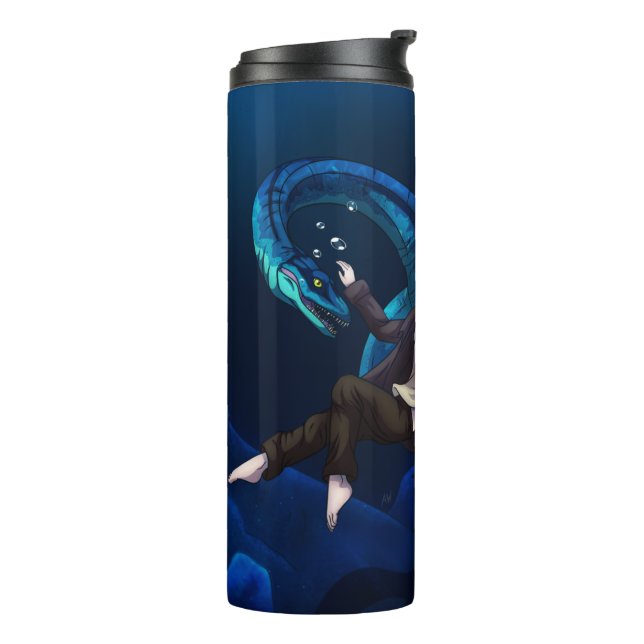 Underwater with a Plesiosaurus Thermal Tumbler (Rotated Left)