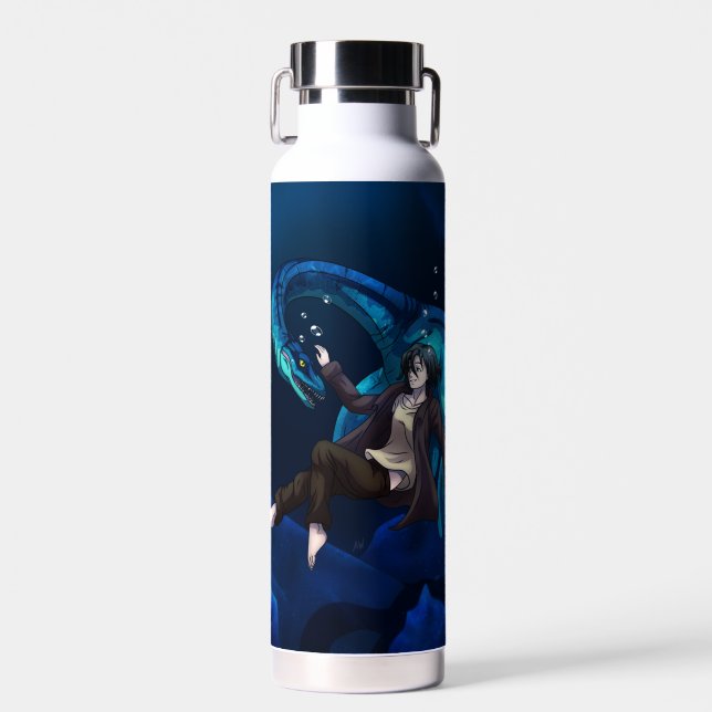 Underwater with a Plesiosaurus Water Bottle (Front)