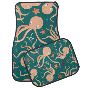 Underwater Wonders: Octopus Starfish Dance Car Floor Mat