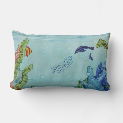 Underwater World 1 Outdoor Pillows