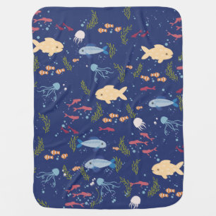 Underwater world baby blanket