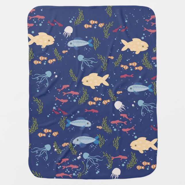 Underwater world baby blanket (Front)