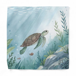 Underwater world with turtle bandana