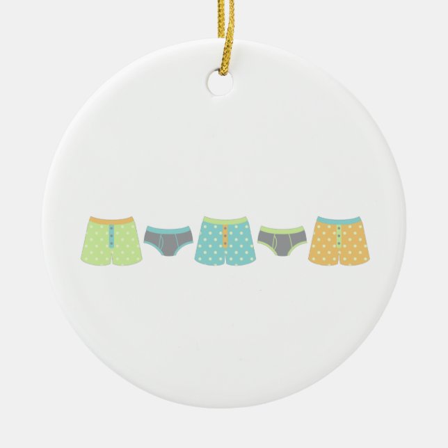 Underwear Ceramic Ornament (Front)