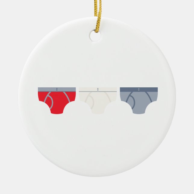 Underwear Ceramic Ornament (Front)