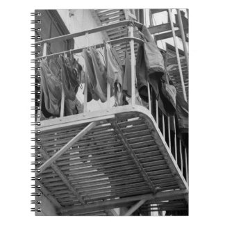 Underwear Out To Dry Humor Black and White Photo Notebook