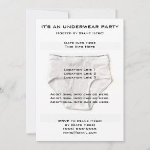 Underwear Party Invites