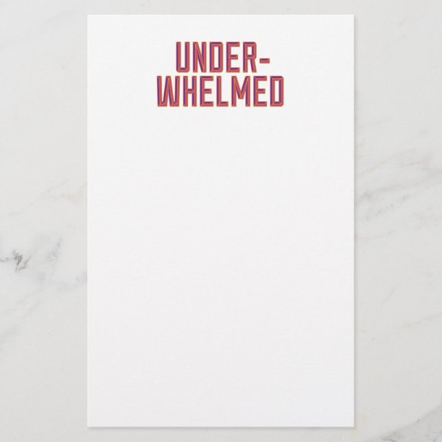 Underwhelmed Stationery (Front)