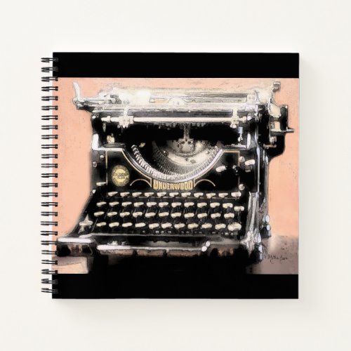 Underwood Typewriter  Inspiring for Any Writer Notebook