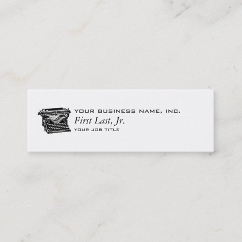 Underwood Typewriter Writer Business Card Templates