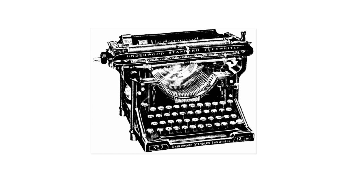 Underwood Typewriter Writer Postcard