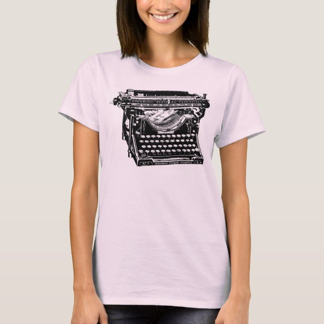 Underwood Typewriter Writer T-Shirt (Front)