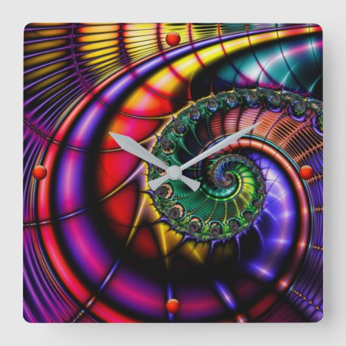 Underworld Spiral Square Wall Clock