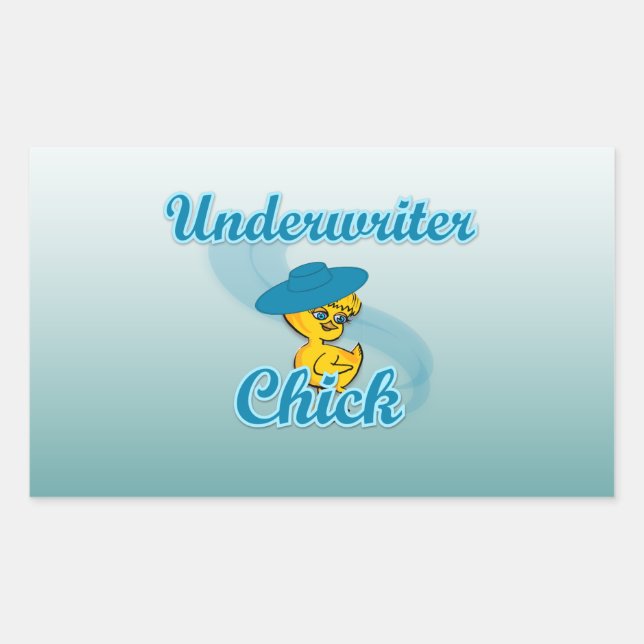 Underwriter Chick #3.png Rectangular Sticker (Front)