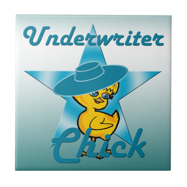 Underwriter Chick #7 Ceramic Tile (Front)