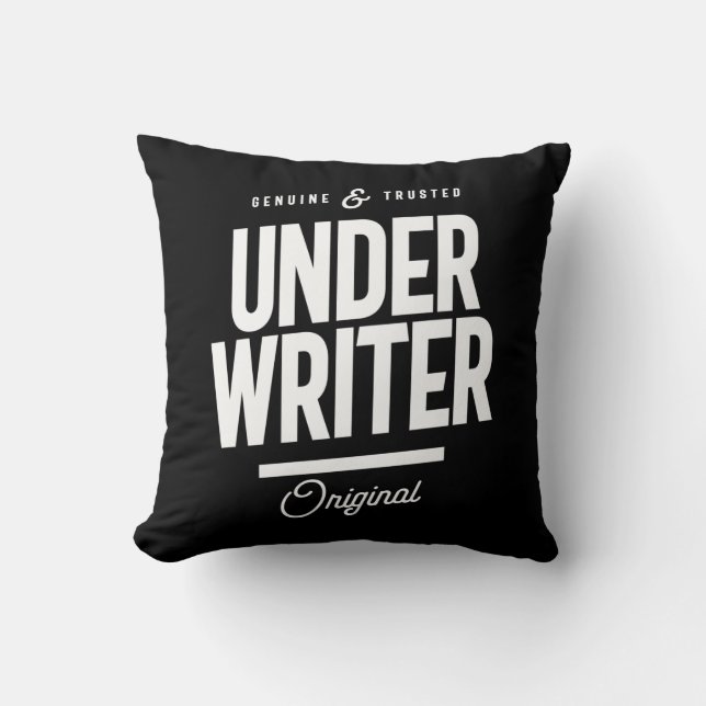 Underwriter Job Title Gift Throw Pillow (Front)