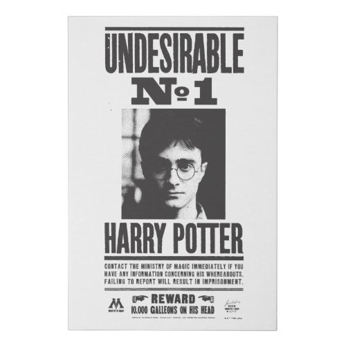 Undesirable No 1 Faux Canvas Print