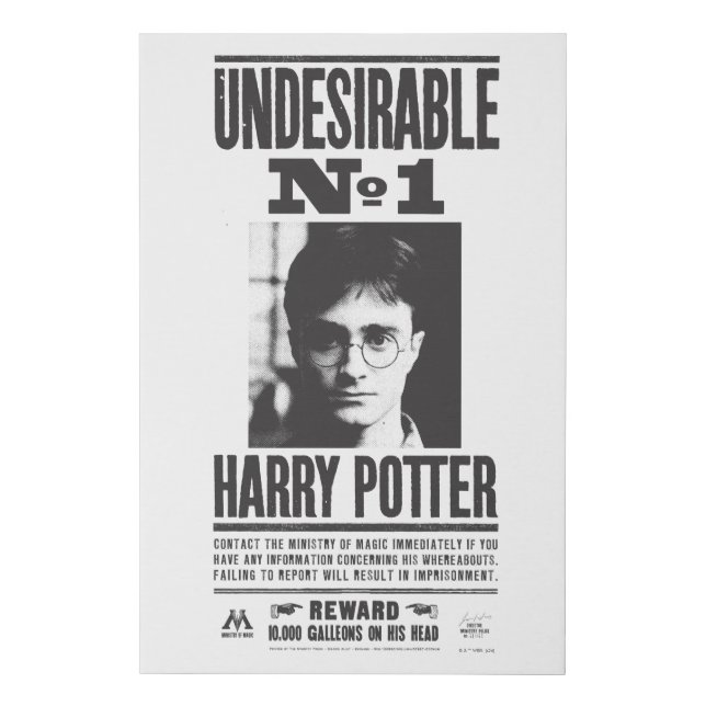 Undesirable No 1 Faux Canvas Print (Front)