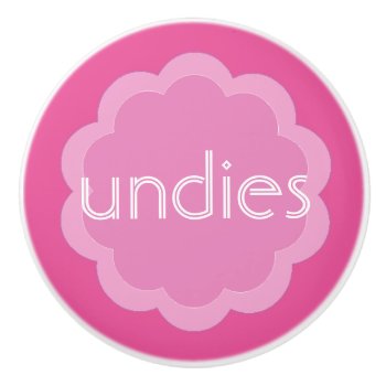 Undies Clothes Organization Pink Flower Knob by dbvisualarts at Zazzle