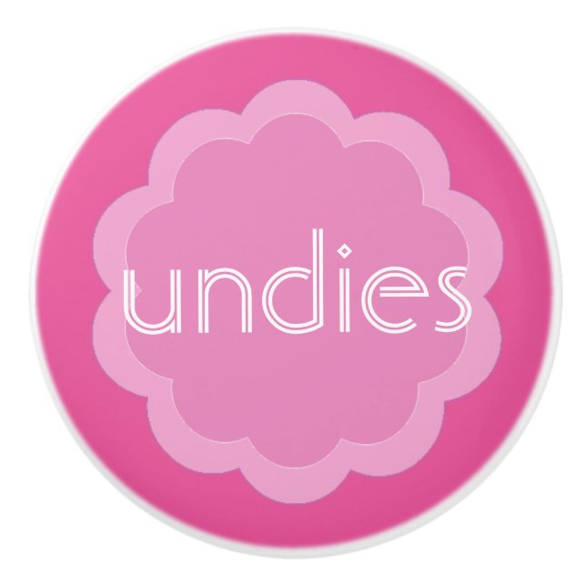 Undies Clothes organization pink flower knob (Front)