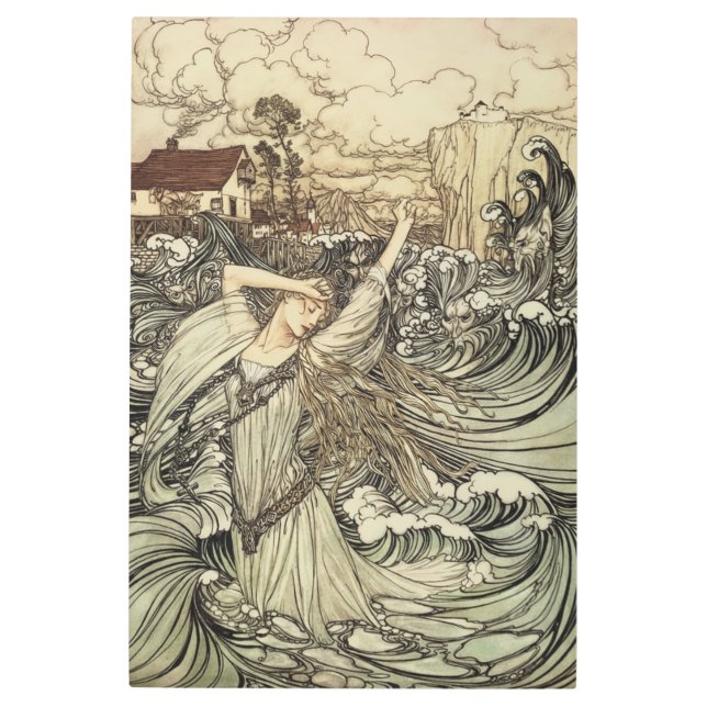 Undine by Arthur Rackham Metal Print (Front)