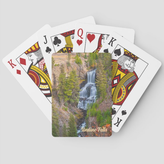 Undine Falls Lava Creek Yellowstone National Park Poker Cards (Back)