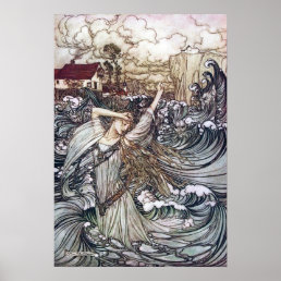 Undine in the Waves Poster