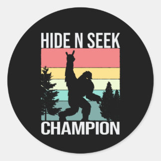 Undisputed Hide N Seek Champion Bigfoot Classic Round Sticker
