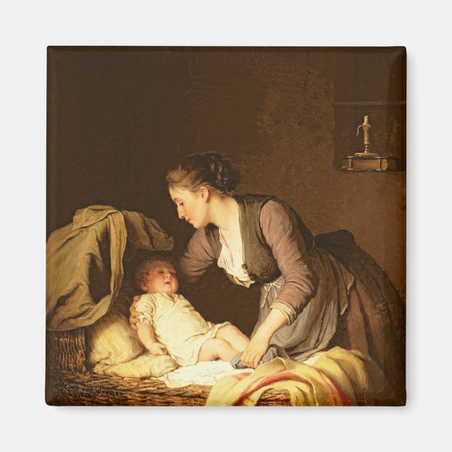 Undressing the Baby, 1880 Magnet (Front)