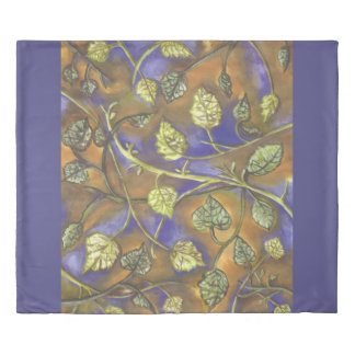 undulating leaves duvet cover