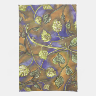 undulating leaves kitchen towel