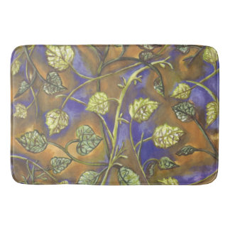 undulating leaves shower bath mat