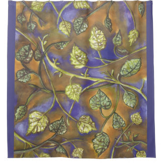 undulating leaves shower curtain