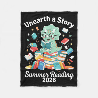 Unearth a story summer reading 2026 library men fleece blanket