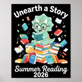 Unearth a story summer reading 2026 library men poster