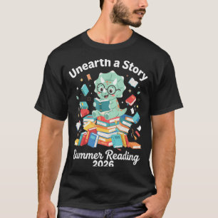 Unearth a story summer reading 2026 library men T-Shirt