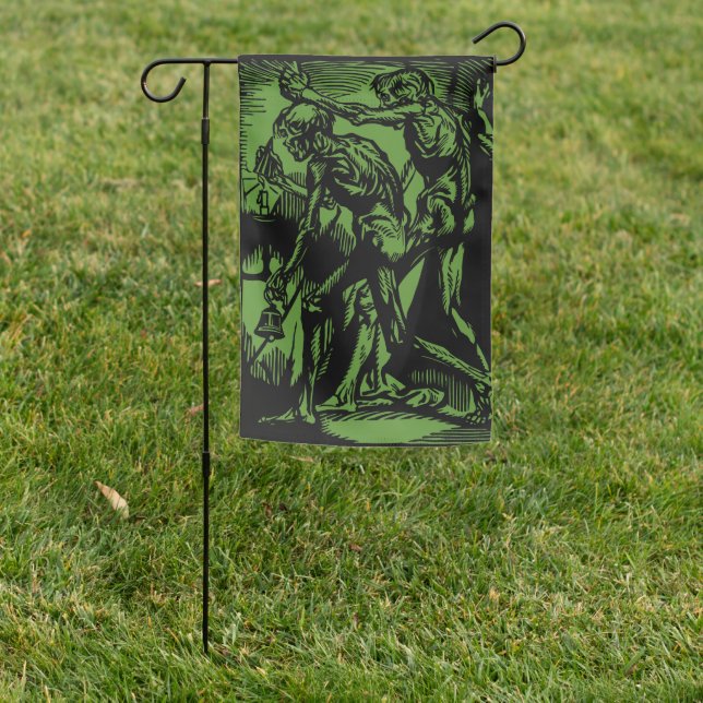 Unearthed Horrors of Dead Miners for Halloween Garden Flag (In SItu)