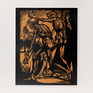 Unearthed Horrors of Dead Miners for Halloween Jigsaw Puzzle