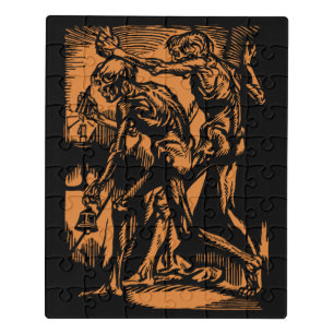 Unearthed Horrors of Dead Miners for Halloween Jigsaw Puzzle