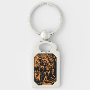 Unearthed Horrors of Dead Miners for Halloween Keychain