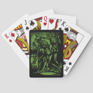 Unearthed Horrors of Dead Miners for Halloween Poker Cards