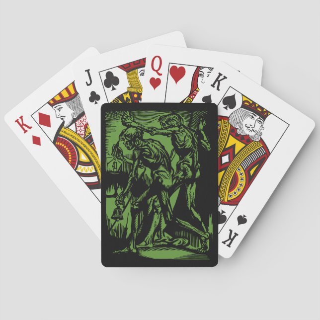 Unearthed Horrors of Dead Miners for Halloween Poker Cards (Back)
