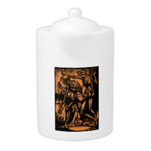 Unearthed Horrors of Dead Miners for Halloween Teapot