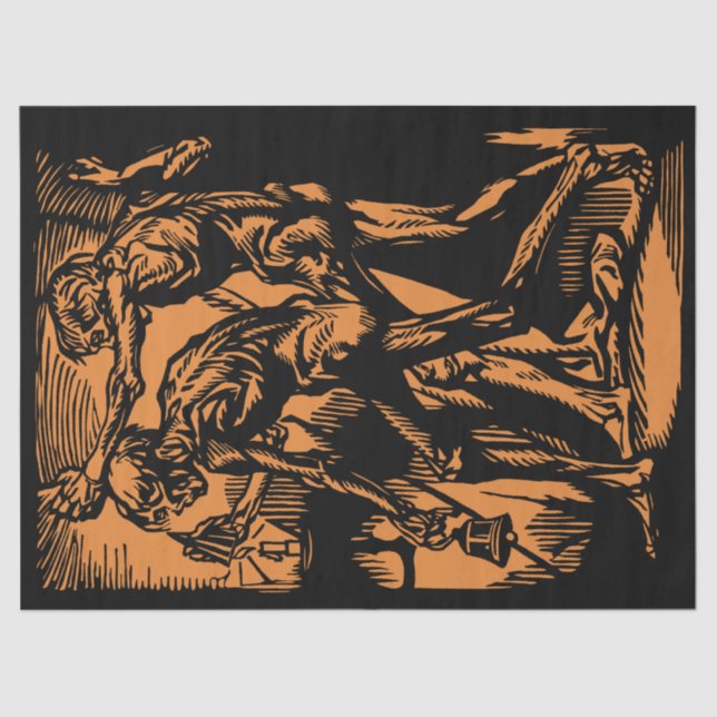 Unearthed Horrors of Dead Miners for Halloween Tissue Paper (Front)