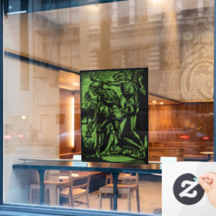 Unearthed Horrors of Dead Miners for Halloween Window Cling