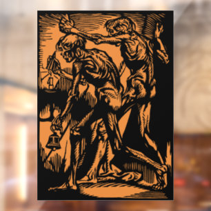 Unearthed Horrors of Dead Miners for Halloween Window Cling