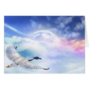 Unearthly Migration Egret In Space by NotionsbyNique at Zazzle