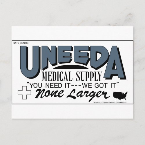 Uneeda Medical Supply Return of the Living Dead Postcard
